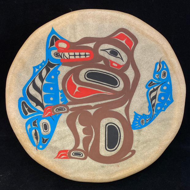 10" Brown Bear & Salmon Drum
