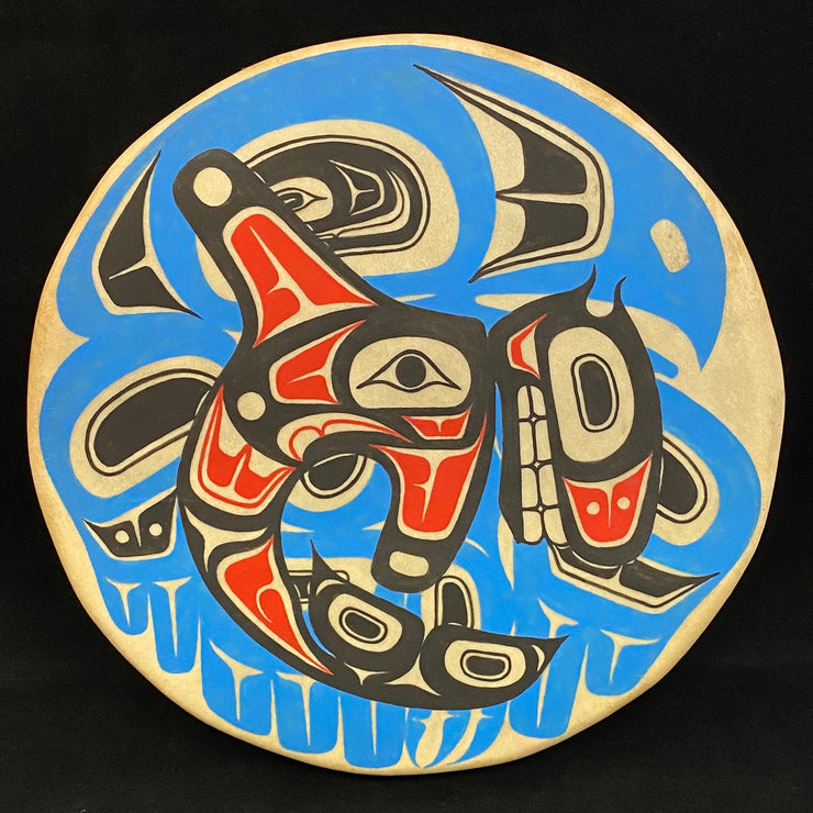 12" Killer Whale over Eagle Drum