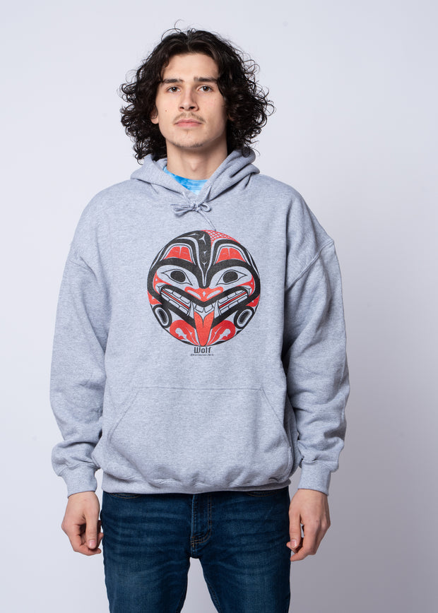 Front Facing Wolf Pullover Hoodie