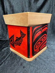 Red Bentwood Box - Salmon by Ken Decker