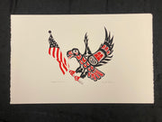 Unframed Freedom Warrior Silk Screen Print by Ken Decker