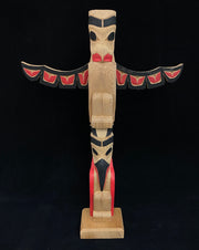Lovebirds with Wings Totem Pole by Norman Natkong Jr.