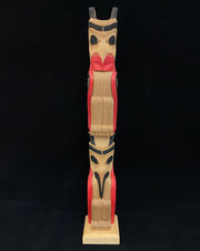 Lovebirds (Eagle & Raven) Totem Pole by Norman Natkong Jr.