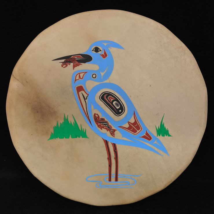 14" Blue Heron Drum