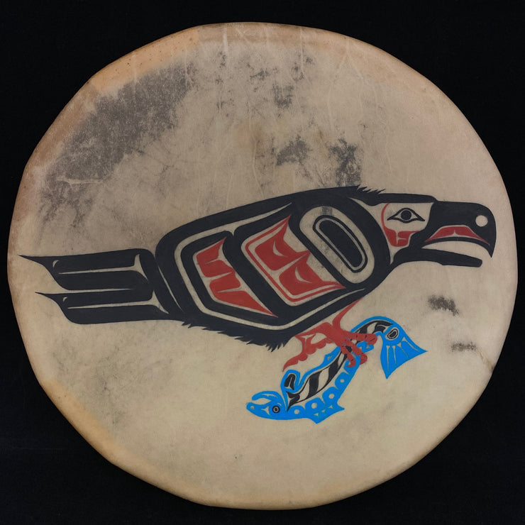 12" Eagle with Salmon Drum