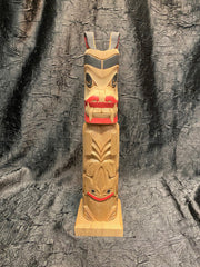 Bear Frog Totem Pole by Norman Natkong Jr.